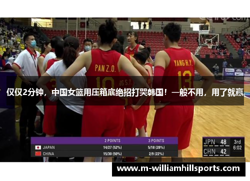 仅仅2分钟，中国女篮用压箱底绝招打哭韩国！一般不用，用了就赢
